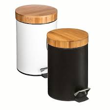Mulleimer Bad Treteimer Abfalleimer Kosmetikeimer Badeimer Bambusdeckel 3 L Ebay Mulleimer Bad Abfalleimer Kosmetikeimer