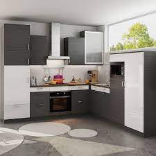 Wood is a wonderful way to add a level of warmth and coziness to an otherwise cold, dark kitchen. Oppein Kitchen In Africa L Shaped White And Dark Grey Kitchen Cabinet Op18 Hpl02