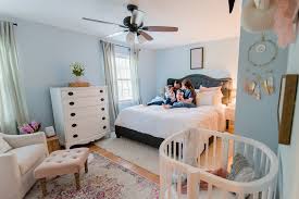 Move the baby's crib to your room: The Sweetest Little Nursery Nook In A Master Bedroom Project Nursery