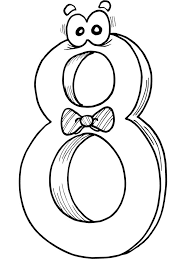 I see the color blue coloring page. Cute Number 8 Coloring Page Free Printable Coloring Pages For Kids
