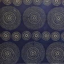 Base map fabric pattern cloth pattern round blue green fabric. Geometric Circular Pattern Cotton Fabric