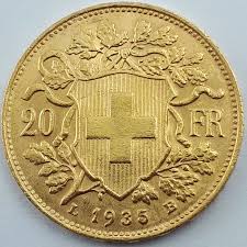 Conversion de 1 franc suisse en euro. Schweiz 20 Francs 1935 B Vreneli Gold Catawiki