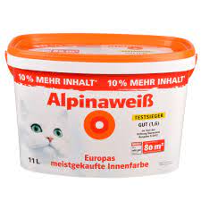 Alpinaweiss Wandfarbe 11 Liter Sonderpreis Baumarkt