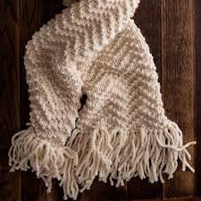 Any of these ten easy scarf knitting patterns would make a fabulous first or second knitting project for beginners. Scarf Knitting Pattern Chevron Brome Fields