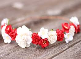 That you can download for any screened devices and you can also share them in high quality for free. Bridal Flower Crown Red White Rose Hair Crown Floral Headpiece