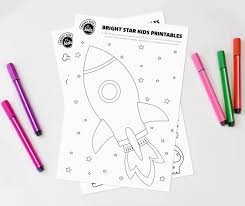 Due to this overwhelming popularity, rocket ships have made their way into coloring books and online art projects. Rocket Ship Coloring Page Free Printable Bright Star Kids Usa