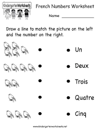 Kindergarten French Numbers Worksheet Printable French Worksheets Language Worksheets Japanese Language