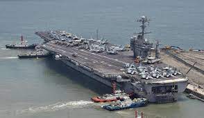 North Korea Condemns Visit By Us Aircraft Carrier Militare Militari Nave