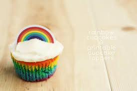 They remind me of my 9th birthday cake! Diy Rainbows Cupcakes Printable Rainbow Cupcake Toppers Lulu The Baker