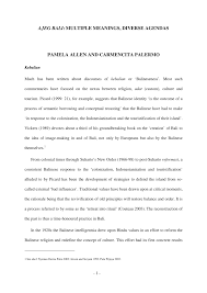 Kalau tak nak ayam, boleh juga tukar dengan ikan keli ke. Pdf Ajeg Bali Multiple Meanings Diverse Agendas