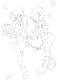 More Like Hi Hi Puffy Ami Yumi 3 By Catgirl0926 Coloring Pages Puffy Cartoon
