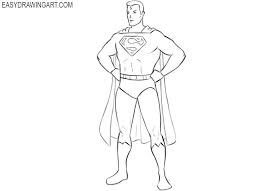 How To Draw Superman Easy Superman Drawing Easy Drawings Cute Drawings