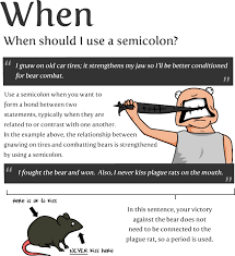 All three of these example are correct. How To Use A Semicolon The Oatmeal Semicolon Grammar And Punctuation Good Grammar