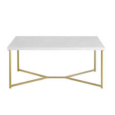 Create an account or log into facebook. Rectangle Coffee Table With White Faux Marble Top And Gold Base Walmart Com Walmart Com