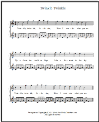 Twinkle Twinkle Little Star Free Sheet Music For Piano Sheet Music Piano Sheet Music Music Chords