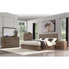 Modern Rustic Pine 4 Piece King Bedroom Set Haven Bedroomsets King Bedroom Sets Rustic Bedroom Furniture Modern Bedroom