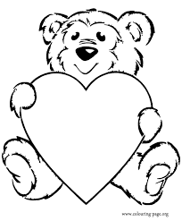 This simple step by step tutorial will show you how to create a heart after you have printed your cute heart owl template, start by cutting out all of the shapes. Teddy Bear And Heart Coloring Pages Coloring Home