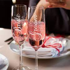 Maybe you would like to learn more about one of these? Bride Groom Names Date Personalized Wedding Toast Champagne Flute Sets Wedding Toasting Glasses Etched Flutes For Wedding Gift Other Glass Aliexpress