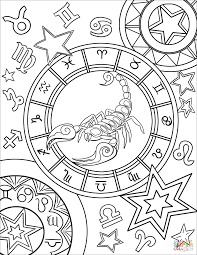 Scorpius Zodiac Sign Super Coloring Love Coloring Pages Zodiac Signs Colors Coloring Book Pages