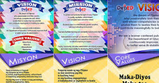 It's tagalog translation would be edukasyon ng . Deped Vision Mission Core Values English Tagalog Free Download Deped Click