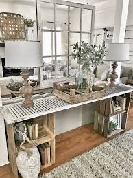 40 Beautiful Farmhouse Living Room Decor Ideas Zyhomy Diy Konsolentisch Wohnzimmer Dekor Wohnzimmer Dekor Ideen