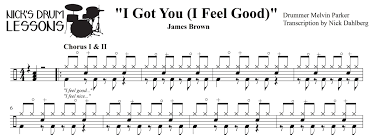 Join the jellynote community of like minded fans to learn and play together. I Got You I Feel You James Brown Drum Sheet Music Nick S Drum Lessons