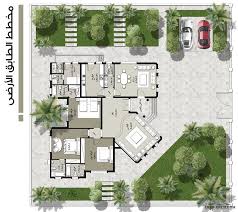 مسكن طابق واحد خليجى التصميم 3 غرف نوم Arab Arch Minimal House Design Beautiful House Plans New House Plans