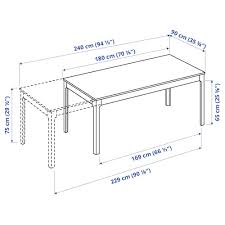 All items can be produced in any colour, finish, size or fabric. Ekedalen White Extendable Table Min Length 180 Cm Ikea