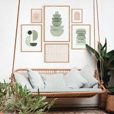 abstract mint green bowls digital art print modern minimal etsy in 2021 simple wall decor mint green bedroom decor