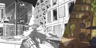 Basically, atmospheric perspective is something artists mainly use in environment drawings but it can also be utilized in character drawings! Two Point Perspective News Stand Perspective Drawing 1 By Monikalaprus Clip Studio Tips