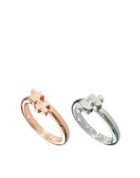 When you take it apart it looks like a chain. Ted Baker Jigsaw Set Of Two Rings In Metallic Lyst