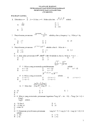 Pada kesempatan kali ini, saya akan memposting 40 soal matematika kelas 7 semester 1 dan kunci jawabannya. Soal Persamaan Eksponen Pilihan Ganda Guru Paud