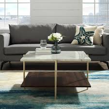 Maybe you would like to learn more about one of these? Walker Edison Furniture Company 32 In White Gold Brown Medium Square Faux Marble Coffee Table With Shelf Hdf32ssqctmgd The Home Depot