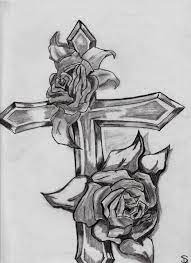 Draw a rosette or rose blossom beside the cross. Rose Cross S Brown Photography Drawings Illustration Religion Philosophy Astrology Christianity Crucifix Cross Artpal