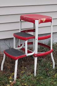 vintage red & white cosco mid century