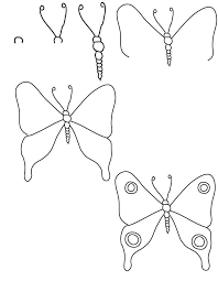 how to draw a butterfly learn with simple step by instructions comment dessiner un papillon dessin facile coloriage affiche abi