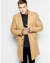 How to wear a camel over coat. Asos Wool Overcoat In Camel In Beige Natural For Men Lyst