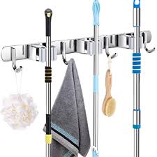 Buydirect can help you find multiples results within seconds. Mop Broom Holder Broom Holder Wall Mount With 3 Shelves And 4 Hooks Stainless Steel Cleaning Tool For Kitchen Bathroom Cabinet Office Garden Pack Of 2 Amazon De Diy Tools