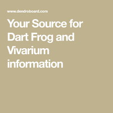 Your Source For Dart Frog And Vivarium Information Vivarium Dart Frog Find Recipes
