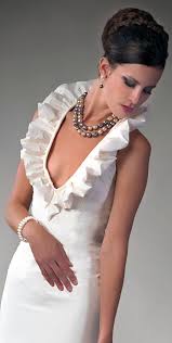 Silk Cocktail Dress With Stand Up Ruffled Neckline And Bolero Jacket Formal Night Contender D Silk Cocktail Dress Cocktail Dress Dresses