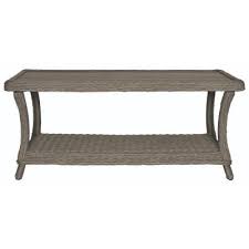 Home Decorators Collection Brighton Cove Faux Patio Wood Coffee Table 9438100210 The Home Depot Coffee Table Wood Coffee Table Wicker Coffee Table