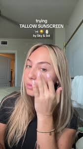 tallow sunscreen by Sky & Sol 🐄 🌞 10/10 #tallowskincare  #zincoxidesunscreen #cleansunscreen #cleanskincare #cleanskincareproducts  #tallowtok #mineralspf