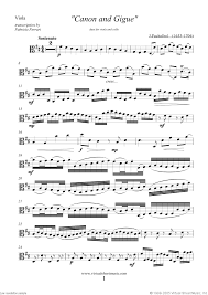 Canon In D Partitura Piano Download Canon In D And Gigue Sheet Music For Viola And Cello By Johann Pachelbel First Page Preview Click To Download The Violin Sheet Music Sheet Music Violin Sheet