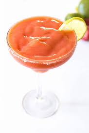 Blended Strawberry Mango Margarita Tastes Lovely