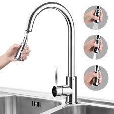 Best kitchen faucets with pull out spray 2019 dodge. Chrome Stainless Steel Kitchen Sink Faucets Secura Kitchen Faucet With Pull Down Sprayer Modern Single Handle Pull Down With 3 Spray Functions Kitchen Bath Fixtures Tools Home Improvement Wisewebtek Com