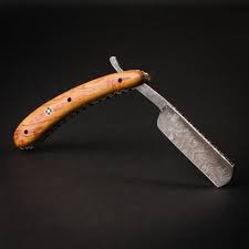 Throat Cutter Handmade Damascus Steel Straight Razor