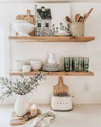 The Perfect Kitchen Decor Setting Begins With All Your Favorite Vintage Pieces Includin Kitchen Shelves Styling Kitchen Decor Inspiration Home Decor Kitchen