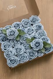 Find the perfect dusty blue flower stock photos and editorial news pictures from getty images. Dusty Blue Flowers Collection Foam Roses Blue Rose Bouquet Foam Flowers