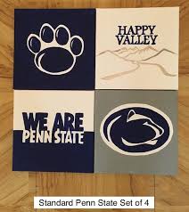 Penn State Set Of 4 Pennsylvania State University Painting Canvas 12x12 10 Off Penn State Crafts State Canvas Painting State Canvas