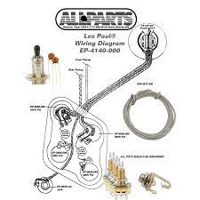 It's modeled after the late 50's early 60's style wiring. Ep 4140 Wiring Kit For Les Paul Allparts Music